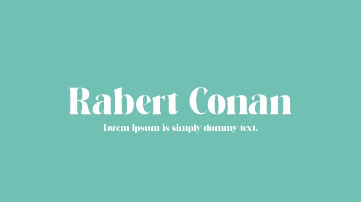 Пример шрифта Rabert Conan