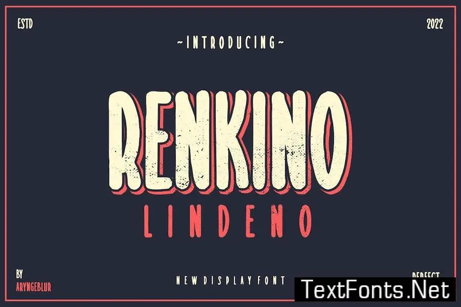 Пример шрифта Renkino Lindeno