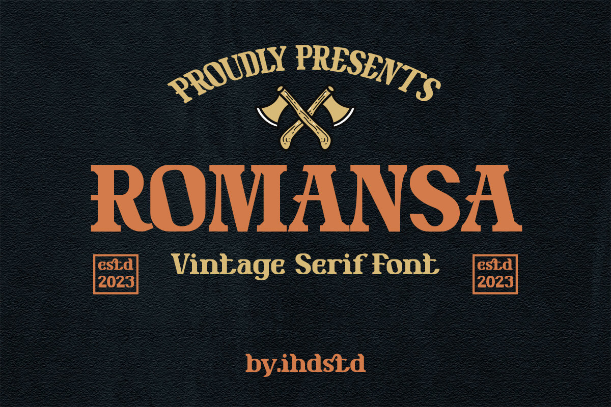 Пример шрифта Romansa
