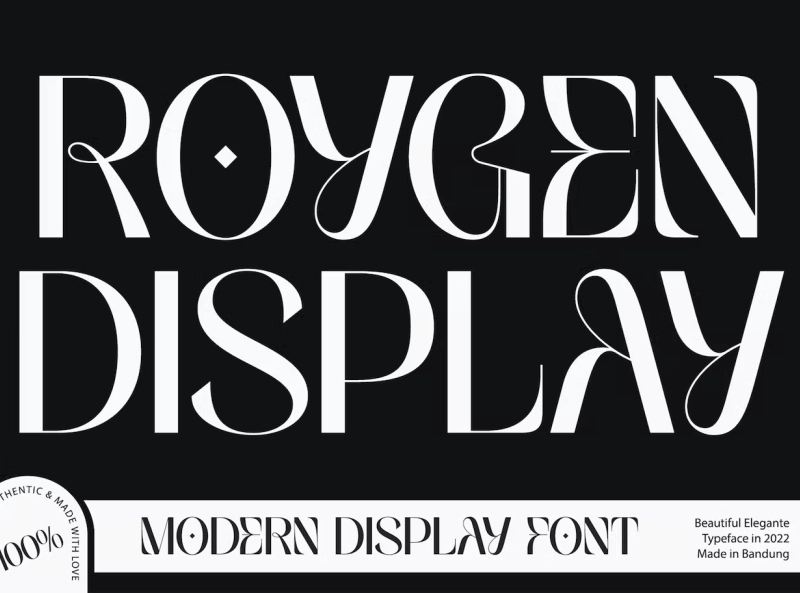 Пример шрифта Roygen Display