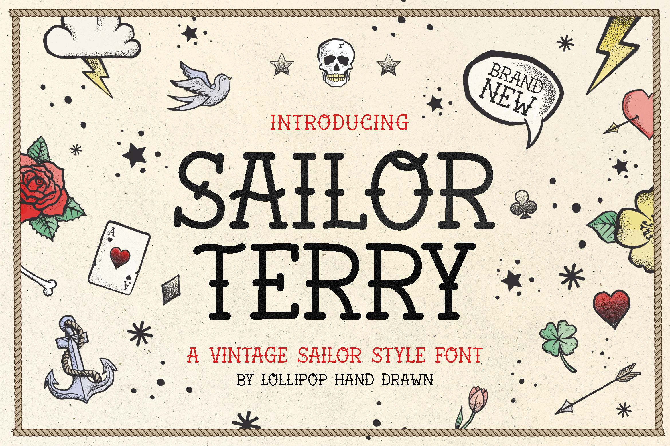 Пример шрифта Sailor Terry Regular