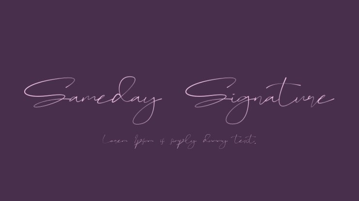 Пример шрифта Sameday Signature Regular