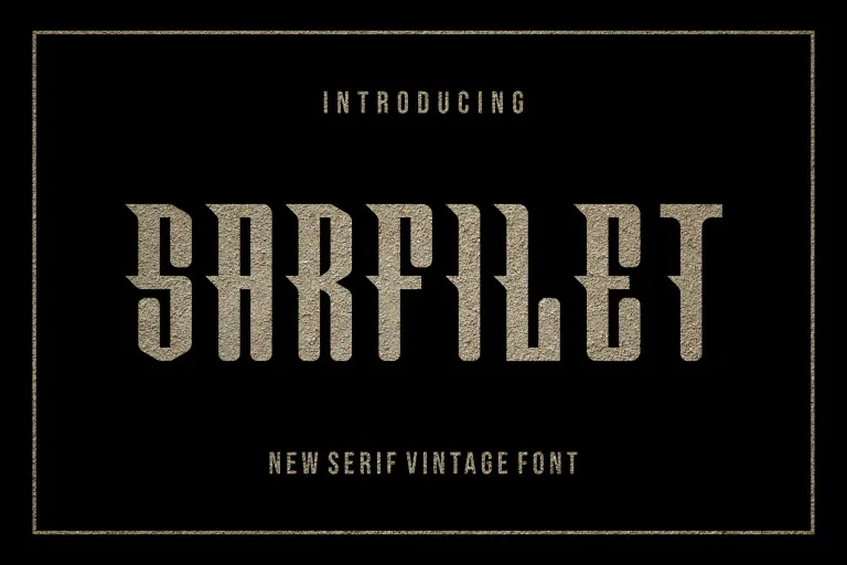 Пример шрифта Sarfilet