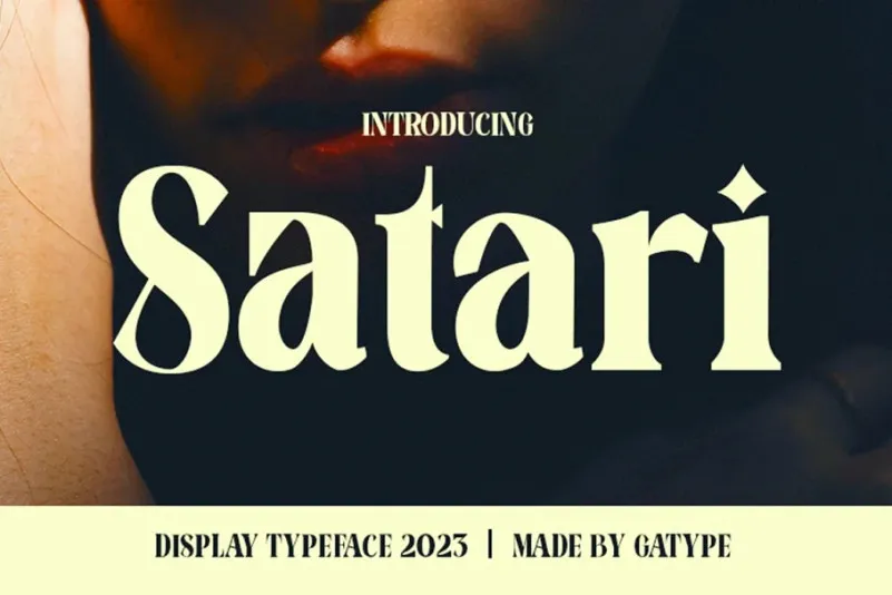 Пример шрифта Satari