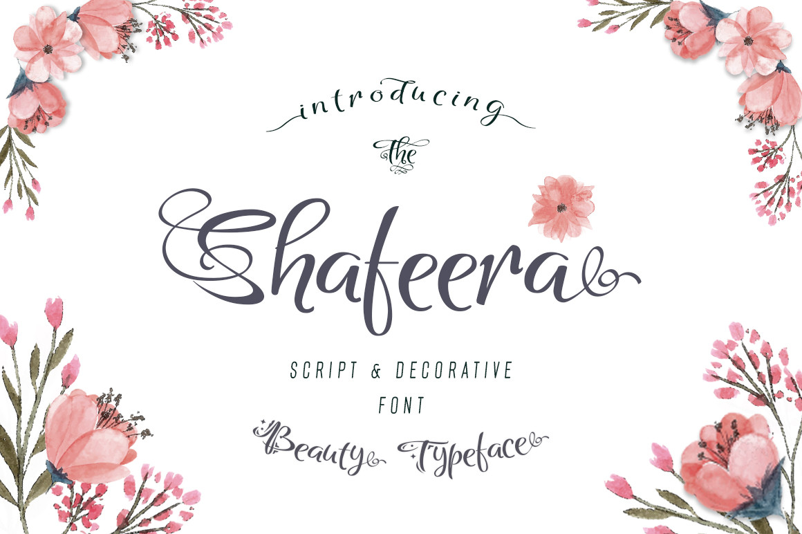 Пример шрифта Shafeera Script