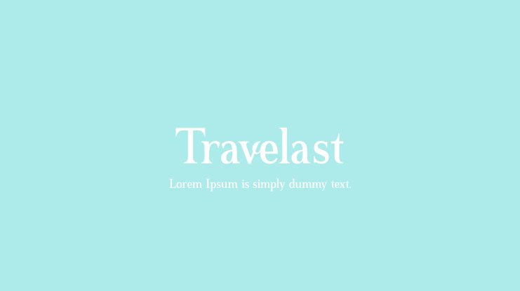 Пример шрифта Travelast Regular