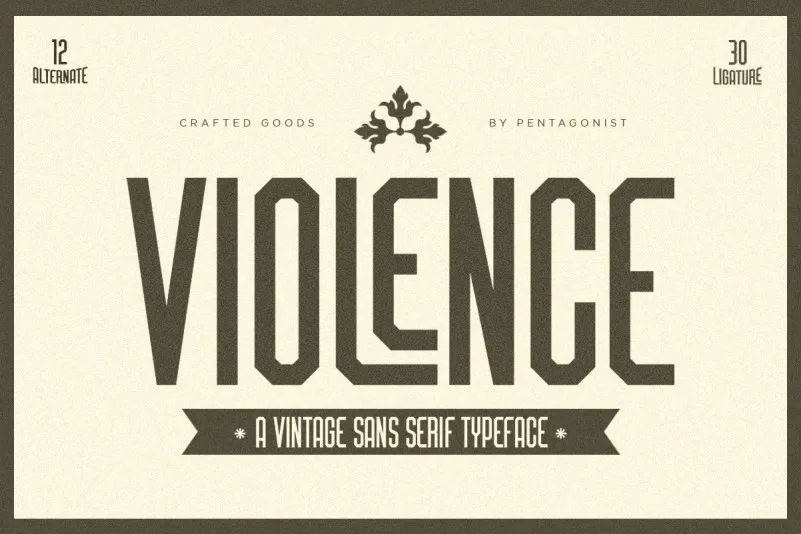 Пример шрифта Violense