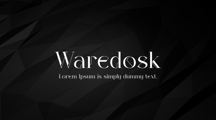 Пример шрифта Waredosk Regular