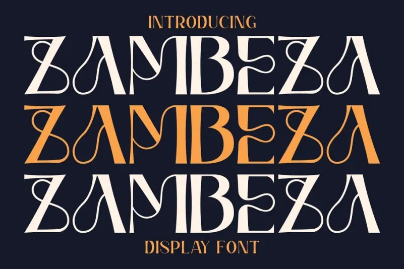 Пример шрифта Zambeza