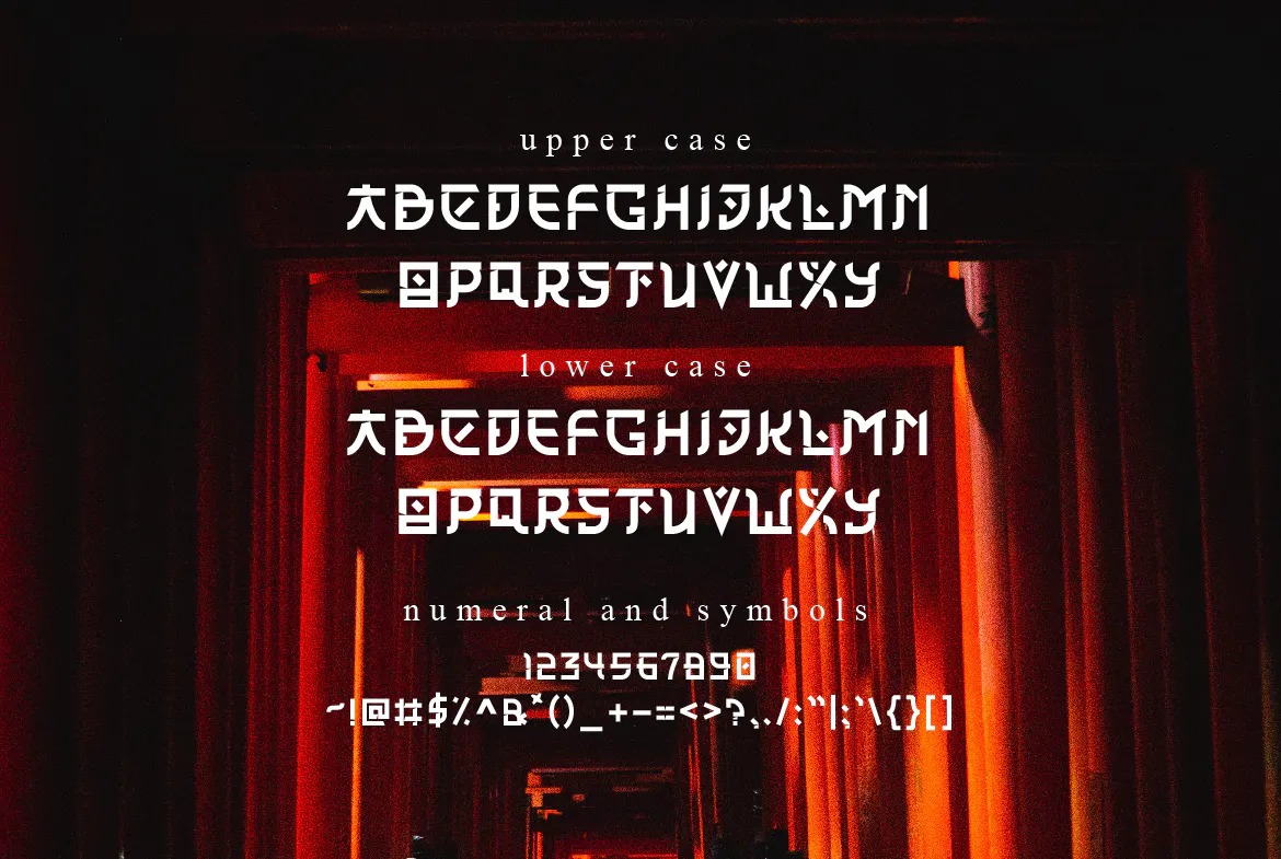 Пример шрифта Zashira