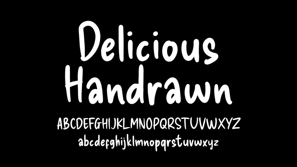 Пример шрифта Delicious Handrawn Regular