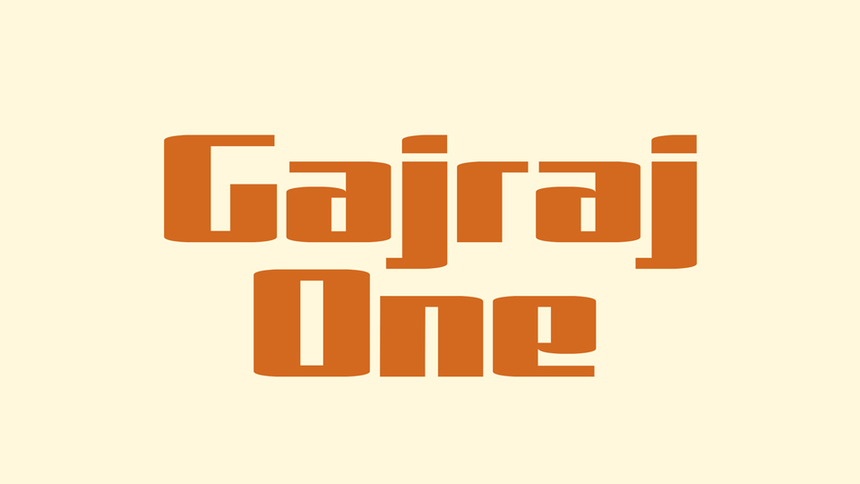 Пример шрифта Gajraj One Regular