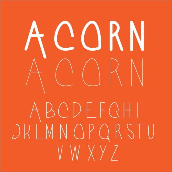 Пример шрифта Acorn