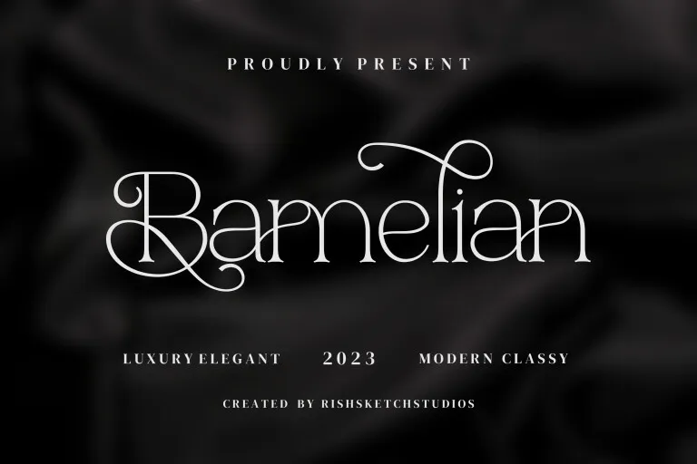 Пример шрифта Bamelian