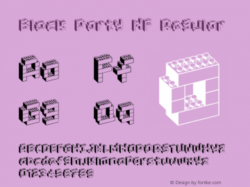 Пример шрифта Block Party NF