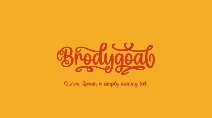 Пример шрифта Brodygoal Regular