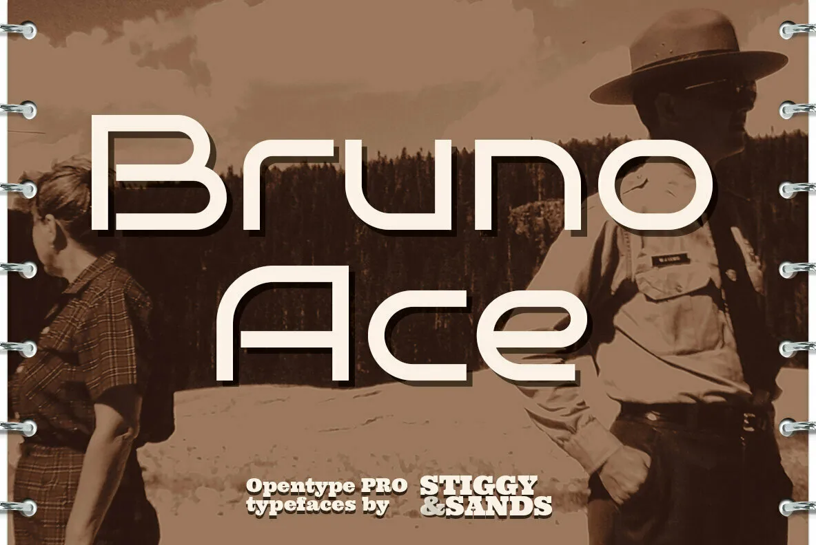 Пример шрифта Bruno Ace