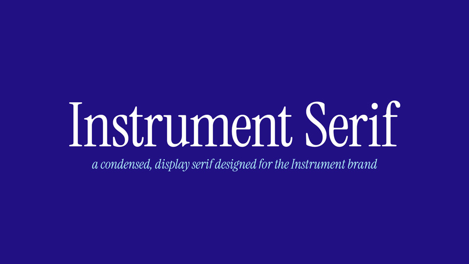 Пример шрифта Instrument Serif