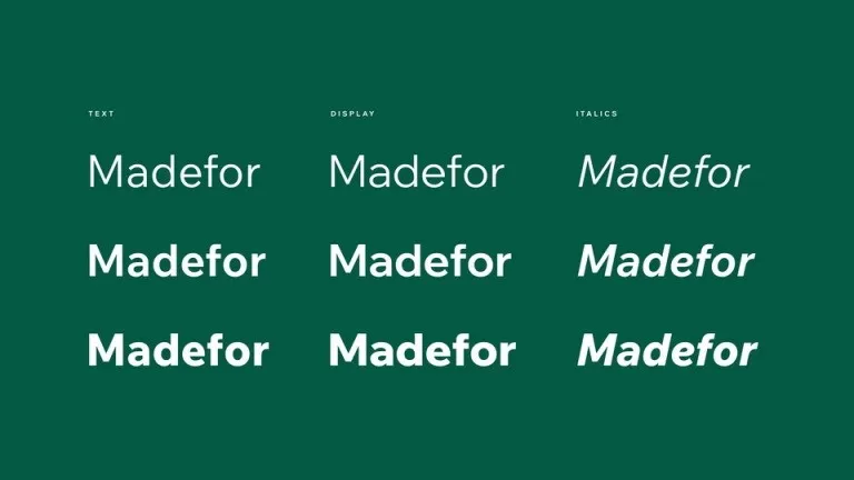 Пример шрифта Wix Madefor Text