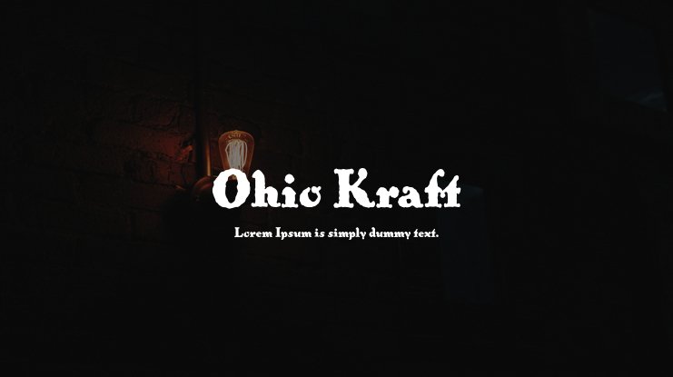 Пример шрифта Ohio Kraft