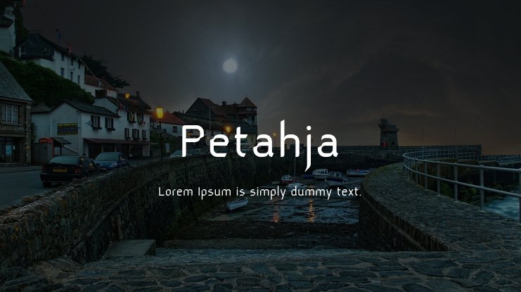 Пример шрифта Petahja