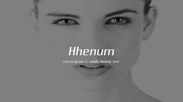 Пример шрифта Hhenum Italic