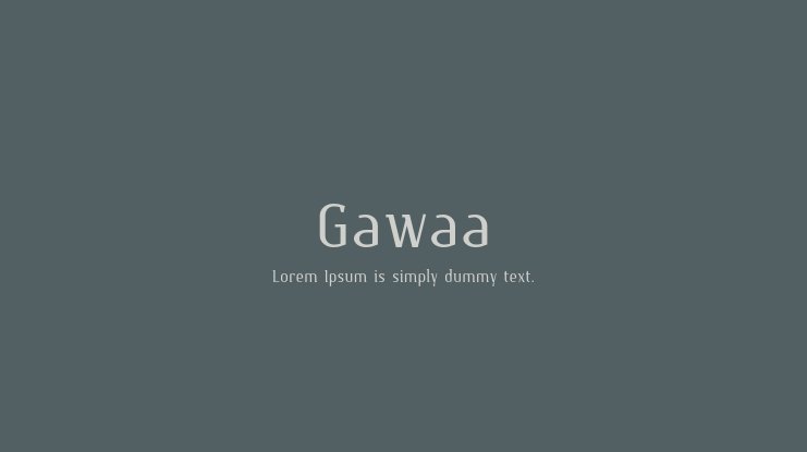 Пример шрифта Gawaa Regular