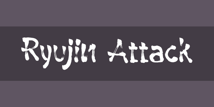Пример шрифта Ryujin Attack Regular