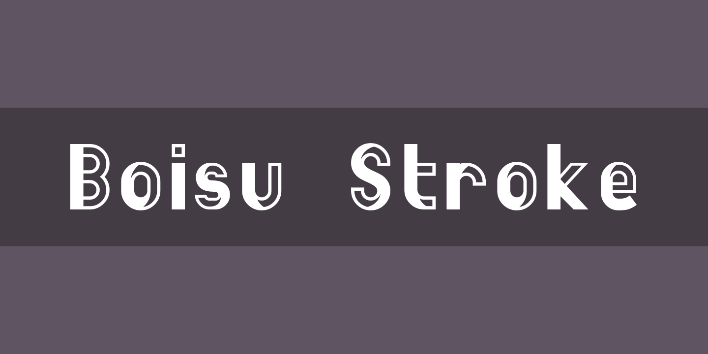 Пример шрифта Boisu Stroke