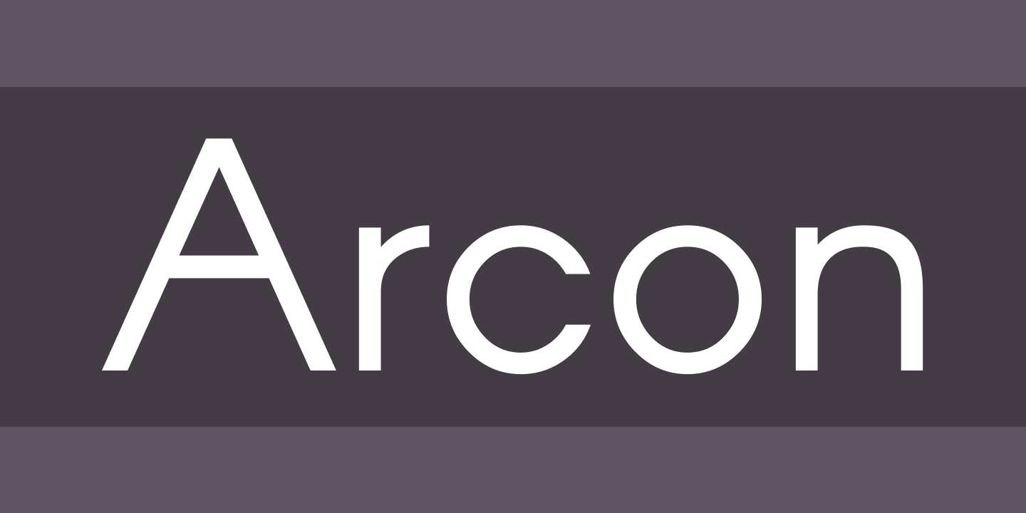 Пример шрифта Arcon