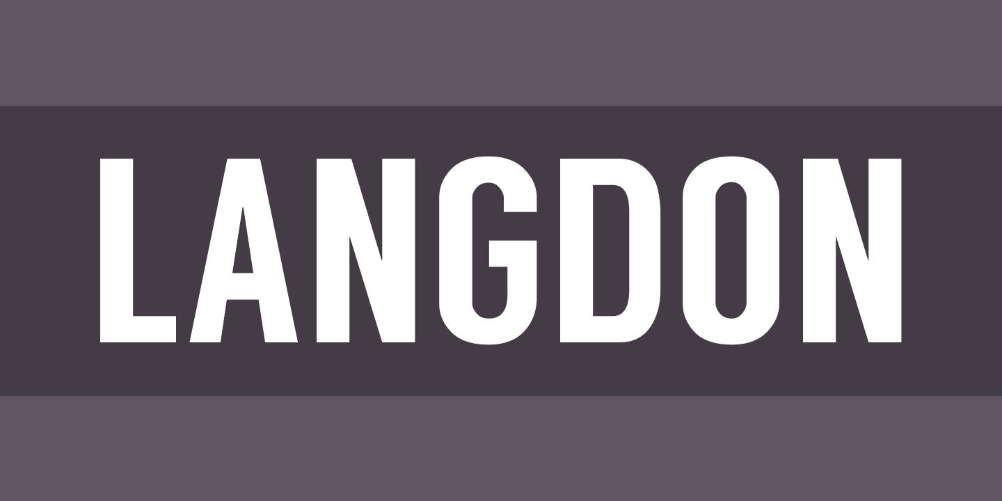 Пример шрифта Langdon