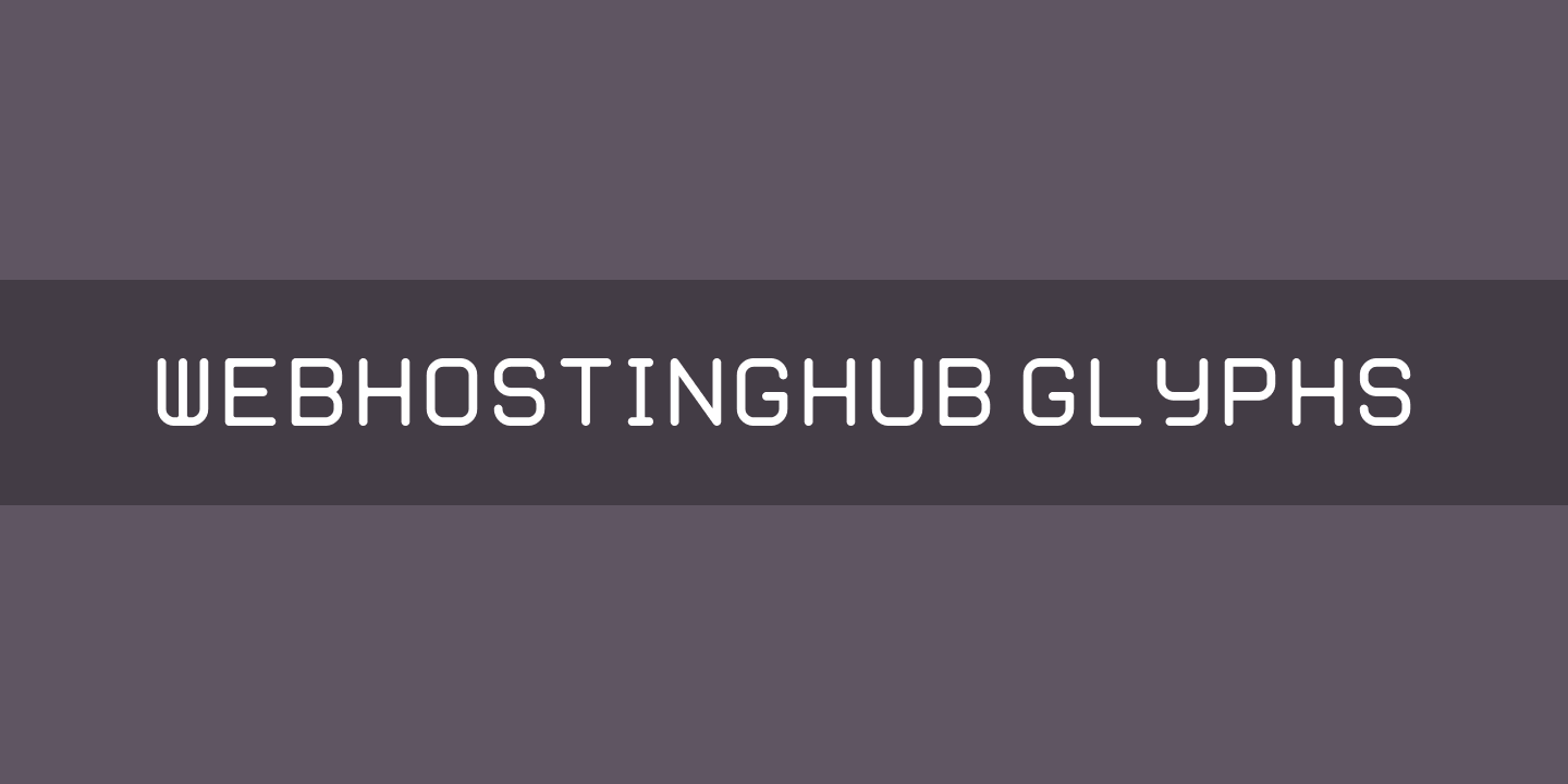 Пример шрифта WebHostingHub Glyphs