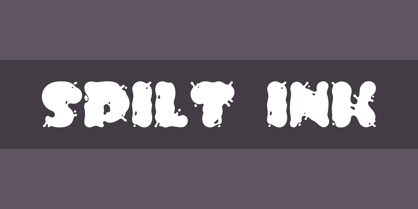 Пример шрифта Spilt Ink