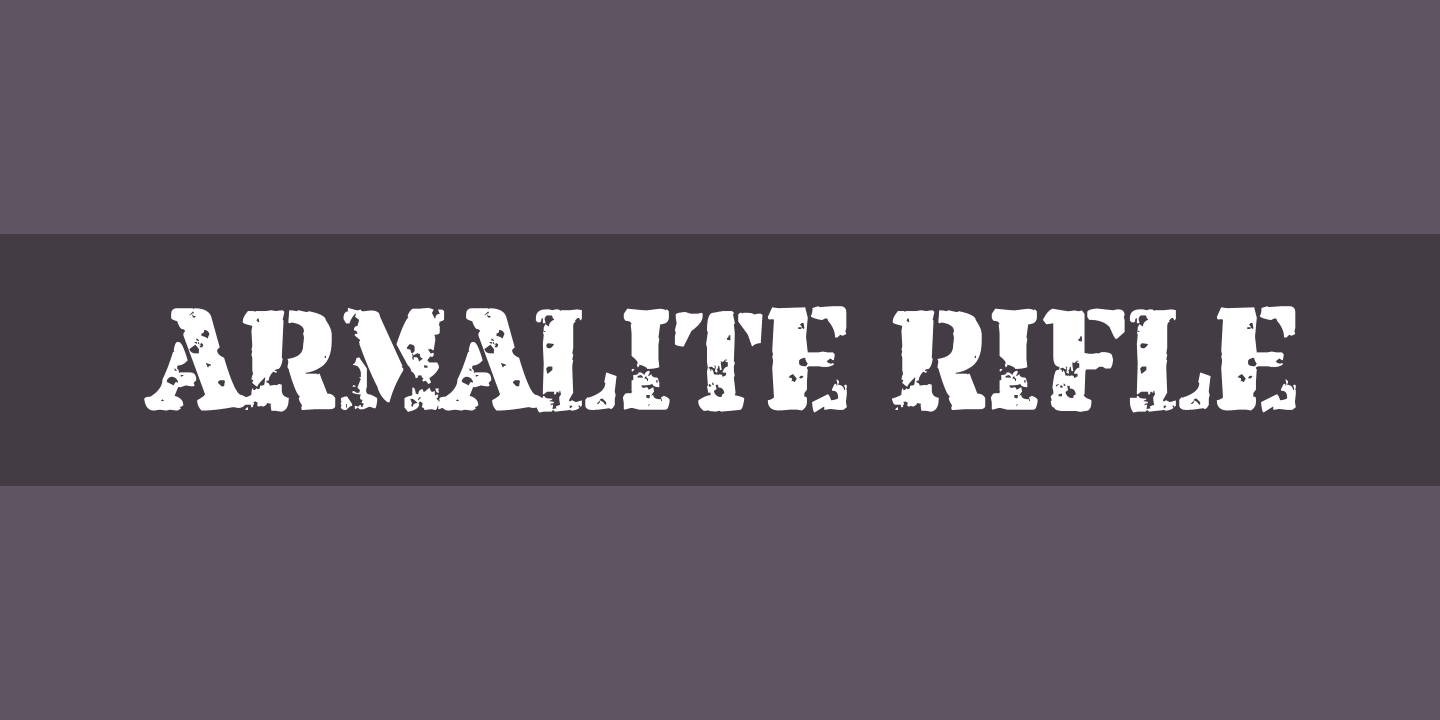 Пример шрифта Armalite Rifle Regular