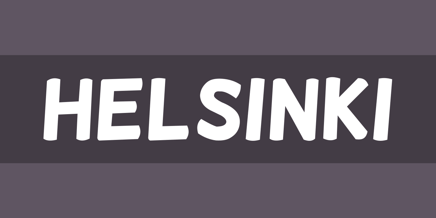 Пример шрифта Helsinki