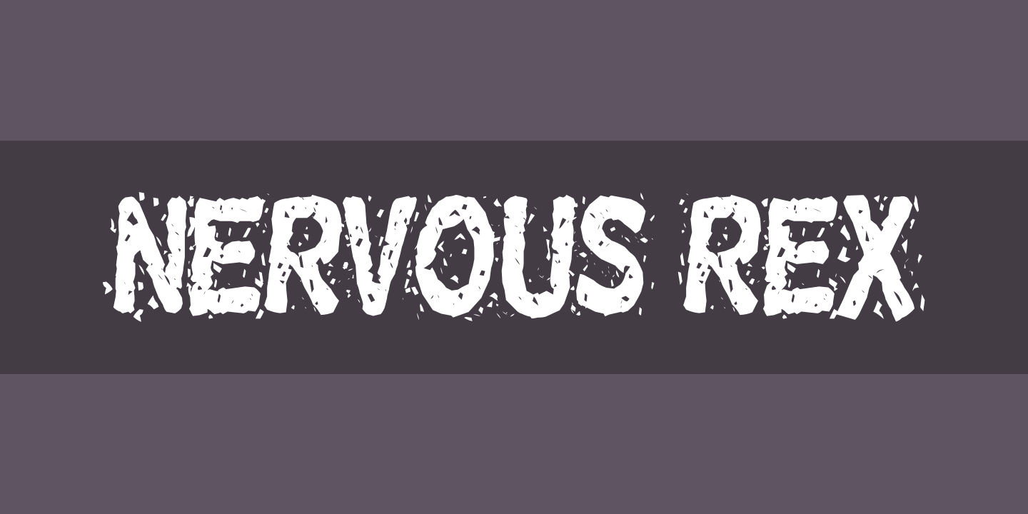 Пример шрифта Nervous Rex Regular