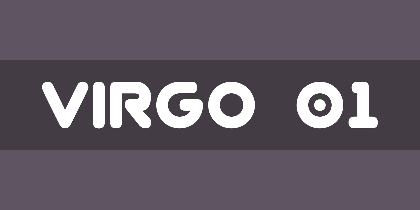 Пример шрифта Virgo 01