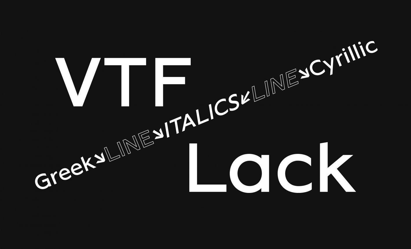 Пример шрифта Lack Line Italic