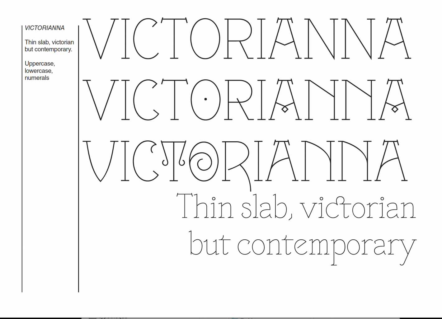 Пример шрифта VTF Victorianna Thin