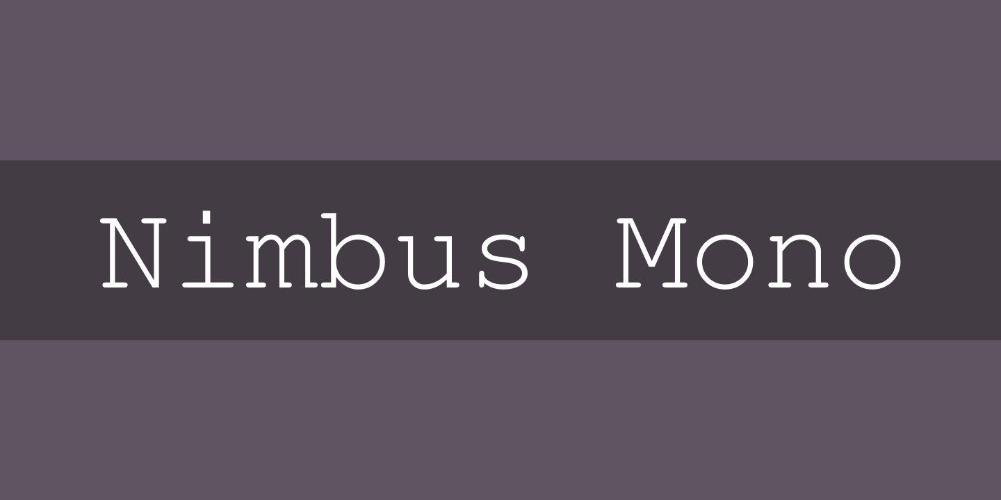 Пример шрифта Nimbus Mono