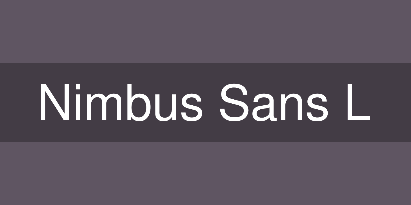 Пример шрифта Nimbus Sans L
