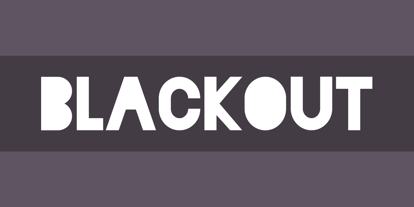 Пример шрифта Blackout