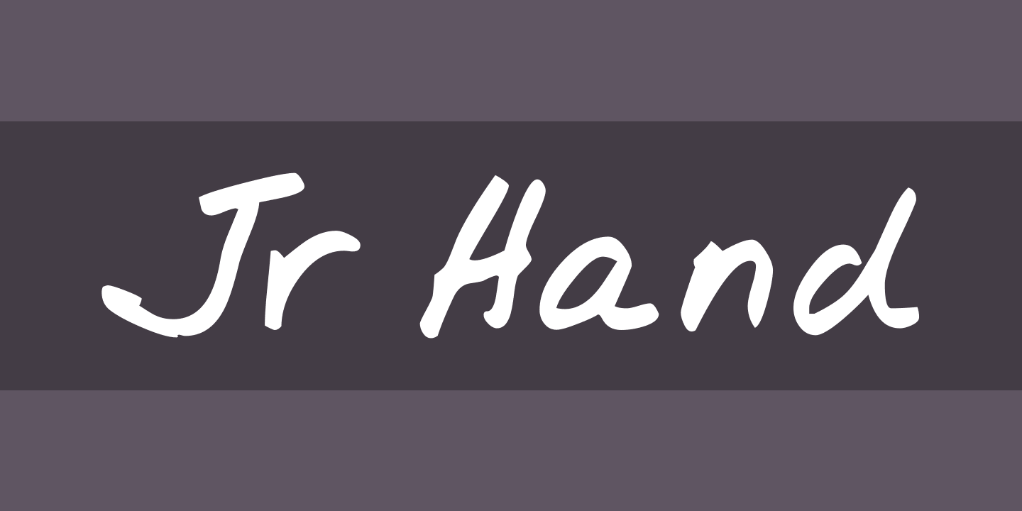 Пример шрифта Jr Hand