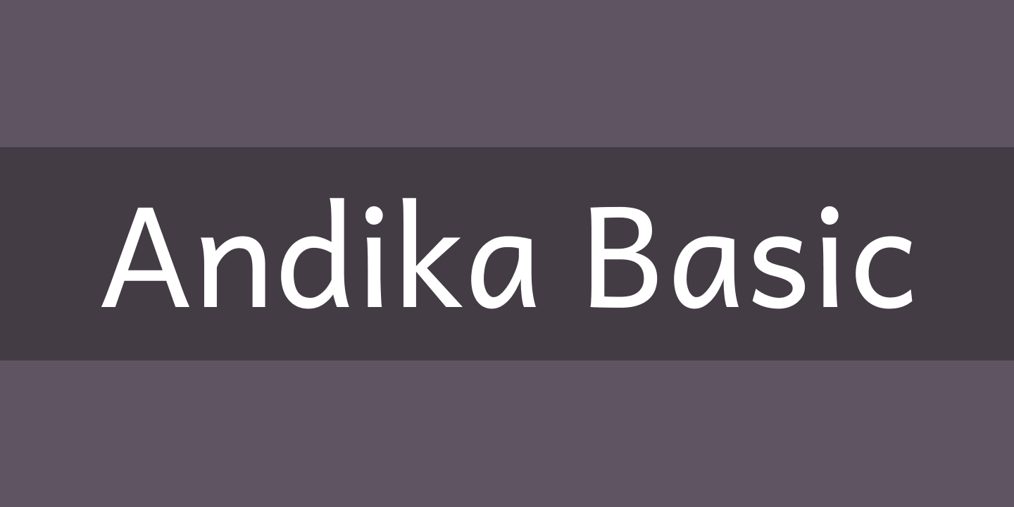 Пример шрифта Andika Basic Italic