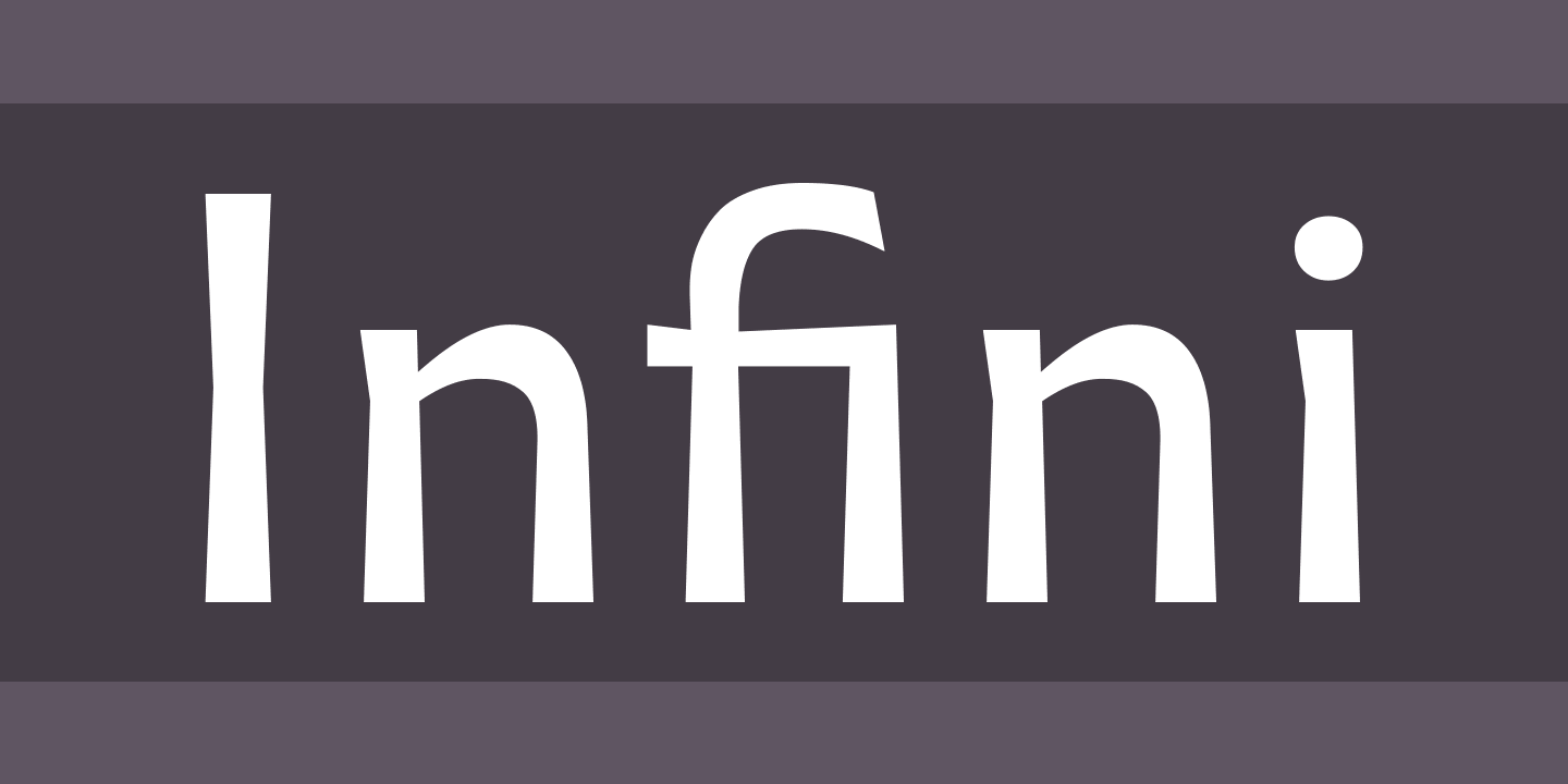 Пример шрифта Infini