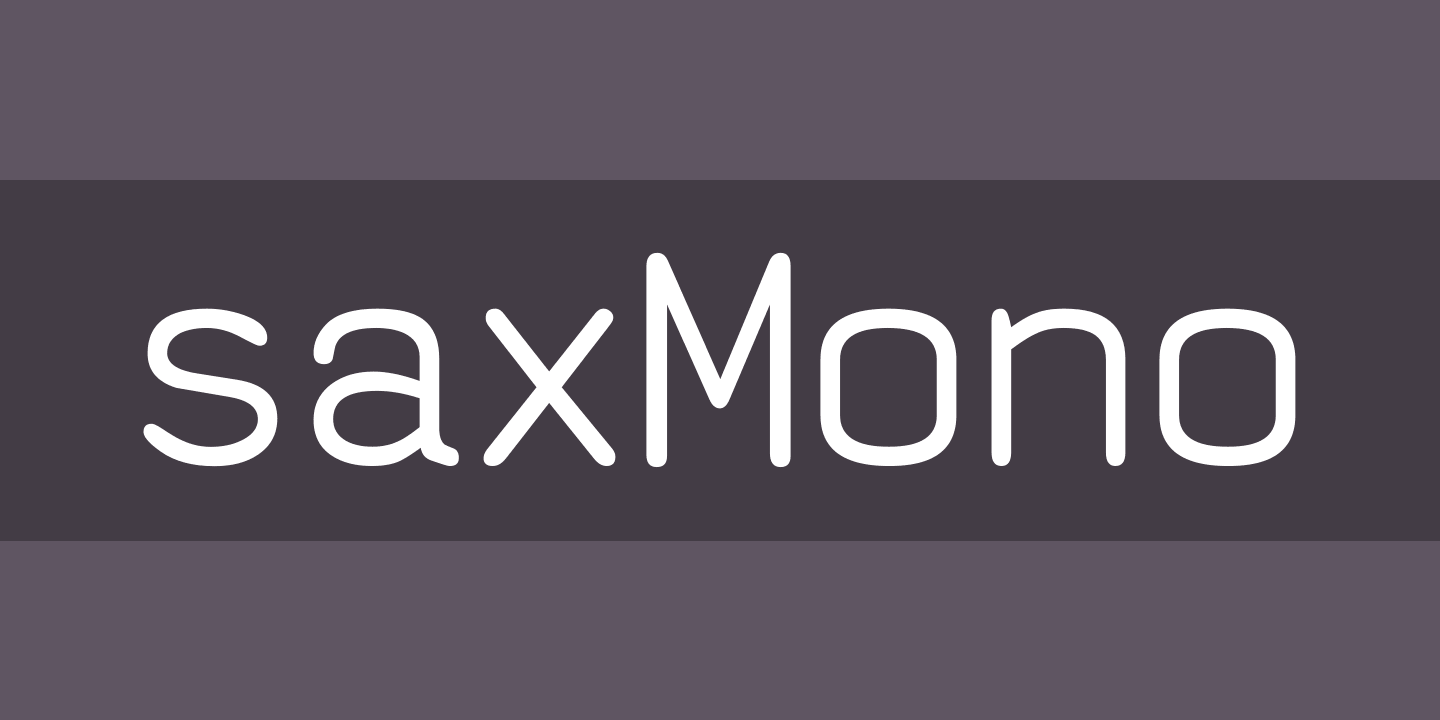 Пример шрифта saxMono