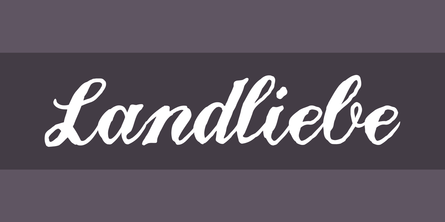 Пример шрифта Landliebe Regular