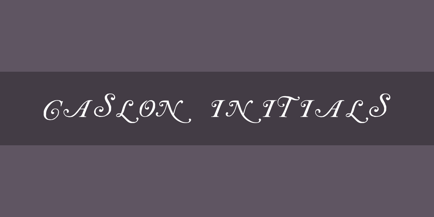 Пример шрифта Caslon Initials Regular