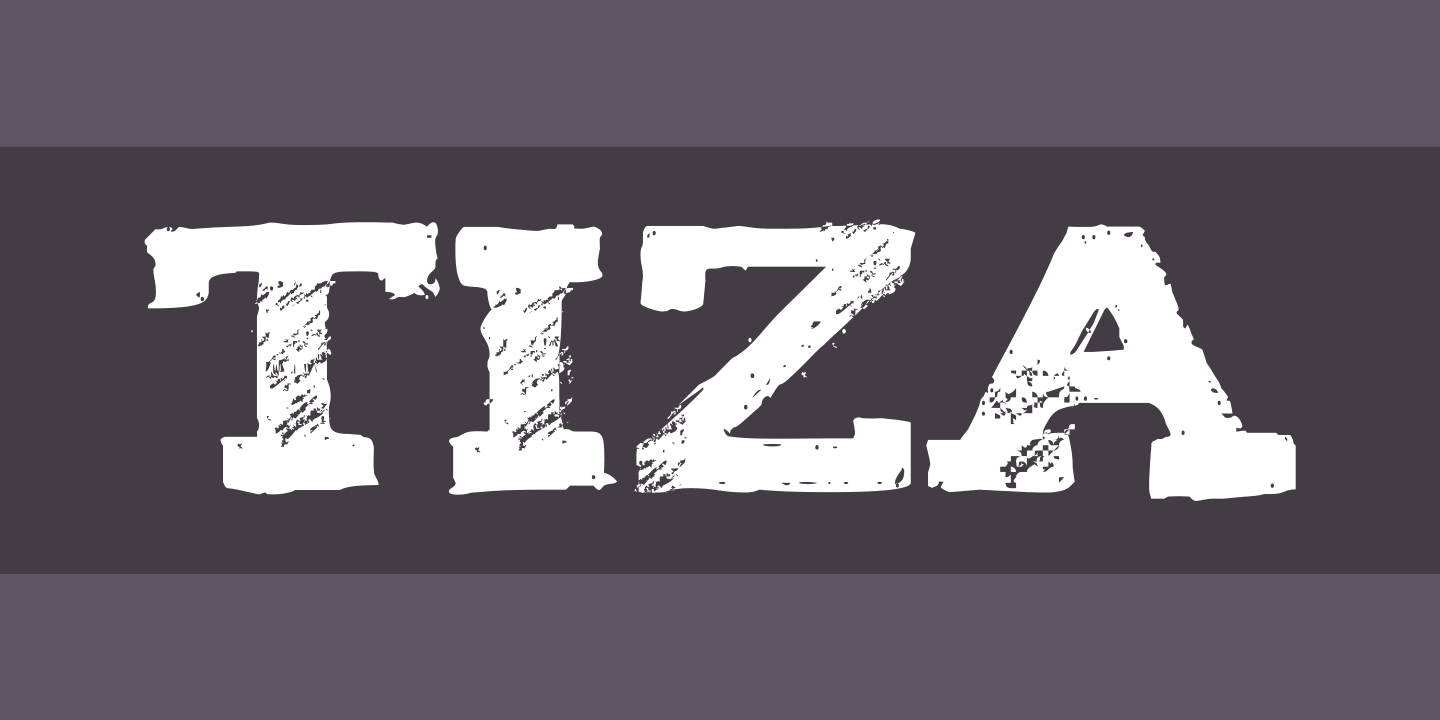 Пример шрифта Tiza