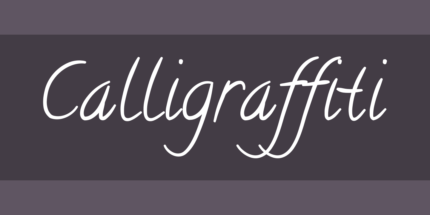 Пример шрифта Calligraffiti